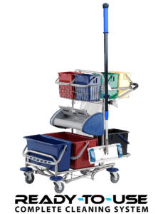 Ringo cleaning trolley - ready to use. Inclusive foot activated wringer.