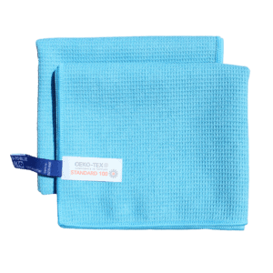 100% lint free microfiber kitchen towel. OEKO-TEX labelled microfiber cloth.