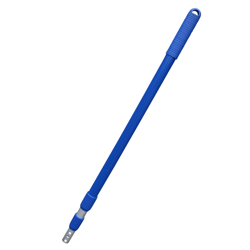 Three-part telescopic handle for interior cleaning