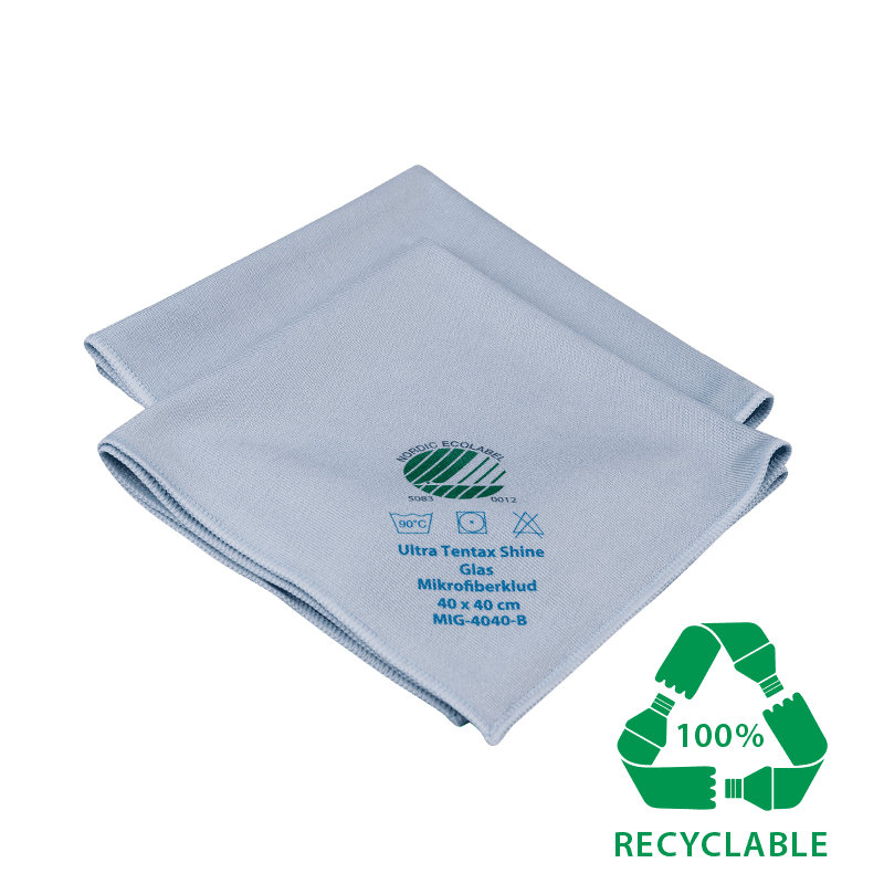 Nordic swan ecolabelled glass microfiber cloth