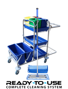 Cleaning trolley inclusive microfiber mops