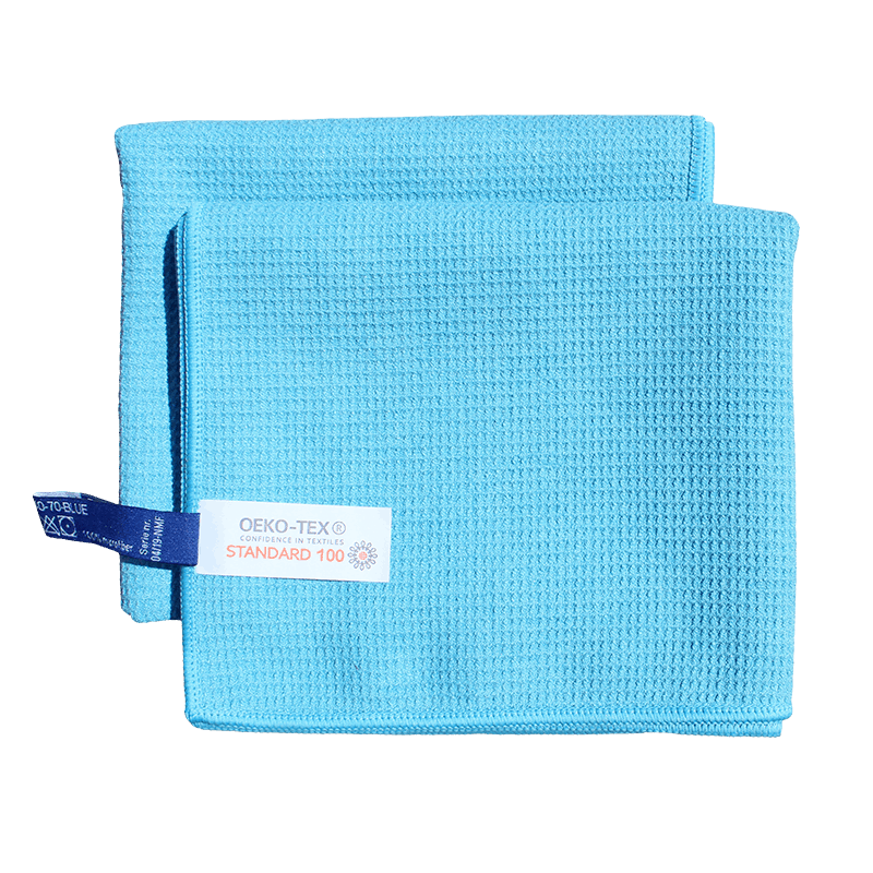 SYR Lightweight Lint Free Microfibre Cleaning Cloth Blue 250gsm