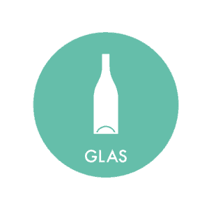 Pictogram for waste sorting glass