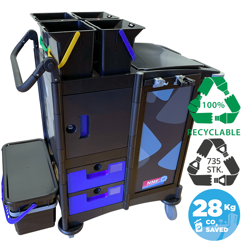 Medium sustainable cleaning trolley