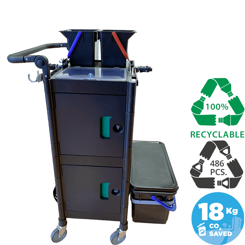 Small sustainable cleaning trolley